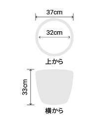 鉢カバー アビスネブラ ラウンド 8号鉢用 #KONTON AB-R47W12E | 鉢