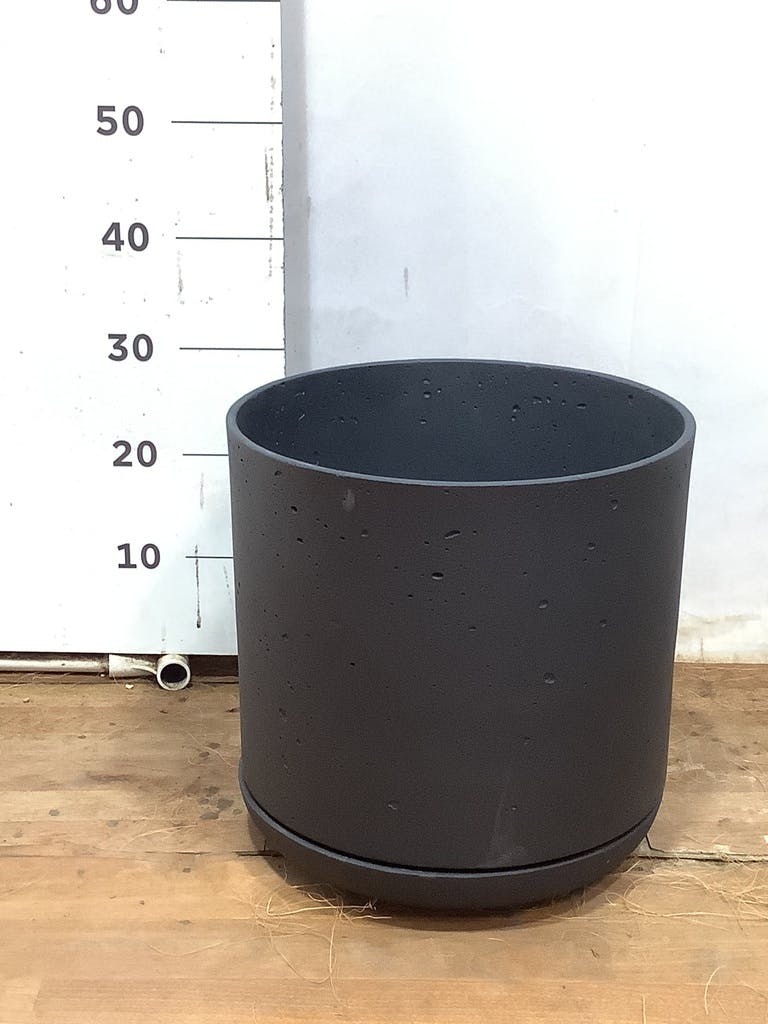 鉢カバー ライム ドゥオ ユーポット 8号鉢用 ダークグレー #KONTON LM