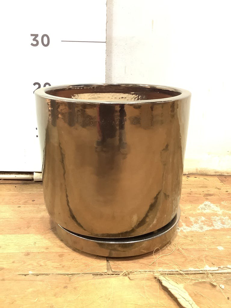 金メタリック　植木鉢　03 ゴールド・シルバー・ブロンズの鉢カバー・植木鉢 | 観葉植物の