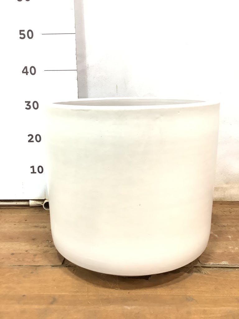 鉢カバー ビトロ エンデカ 10号鉢用 マット白釉 #KONTON VT-R11W13V