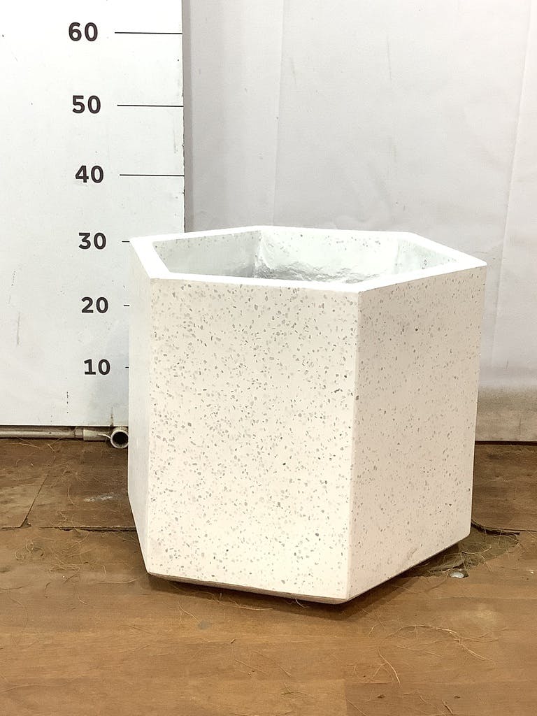 鉢カバー コーテス ヘックス 10号鉢用 ホワイトテラゾ #KONTON CT