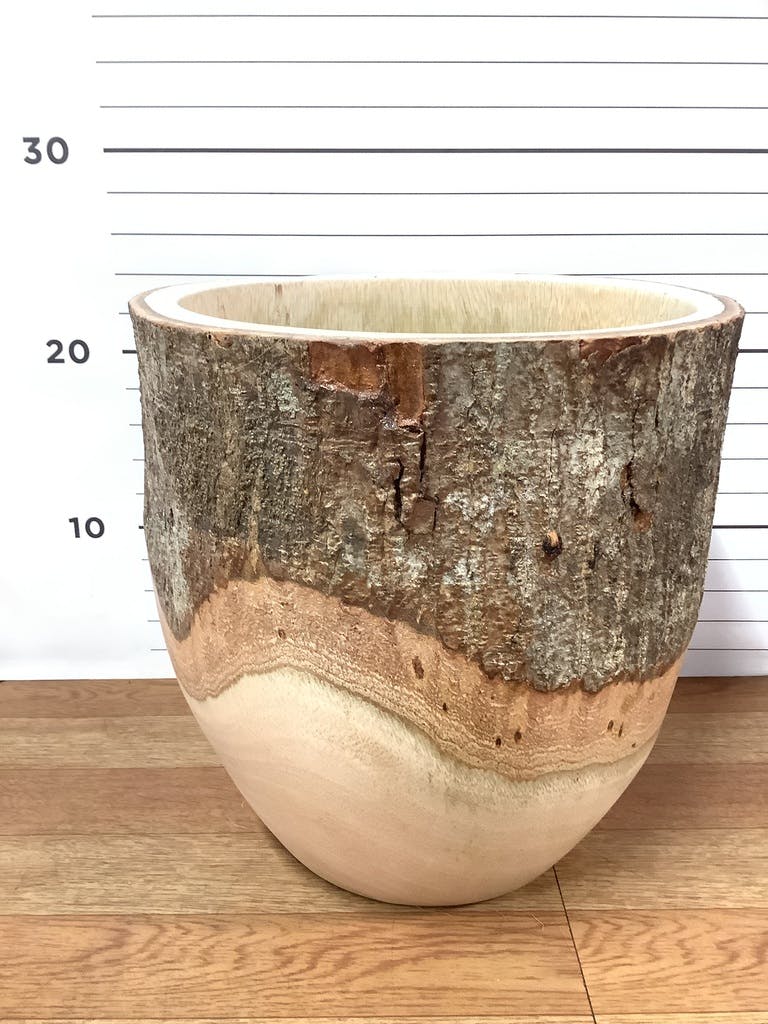 鉢カバー Mango Wood(マンゴーウッド) フラワーベース 6号鉢用
