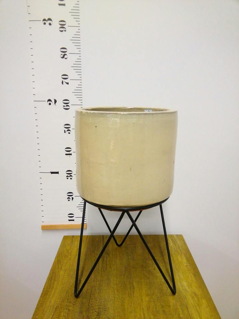 鉢カバー ビトロ エンデカ 8号鉢用 クリーム アイアンポットスタンド