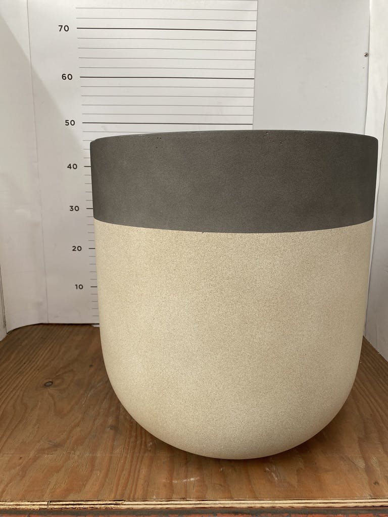 鉢カバー バルゴ ツートーン 10号鉢用 サンディホワイト #KONTON