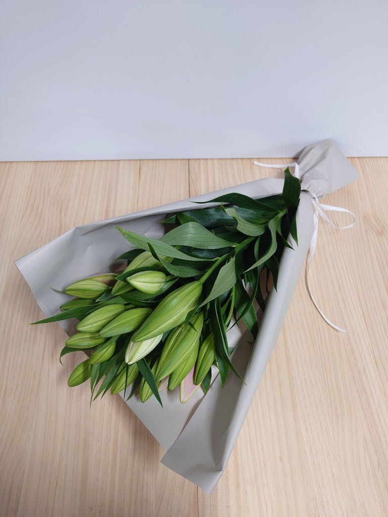 ゆりけ (2本) 産地直送 オリエンタルユリ ミックス（ピンク1本・ホワイト1本