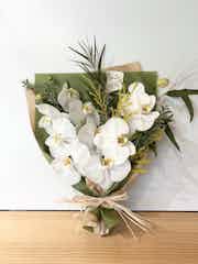 産地直送 胡蝶蘭 花束 ホワイト・グリーン S ／千葉 shine seedからお