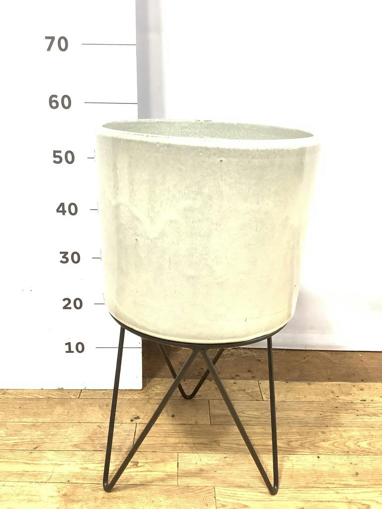鉢カバー ビトロ エンデカ 8号鉢用 クリーム アイアンポットスタンド