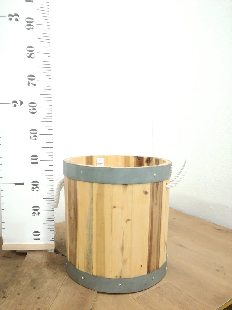 ウッドプランター　鉢カバー2点 鉢カバー ウッドプランター シリンダー 10号鉢用 #KONTON AK
