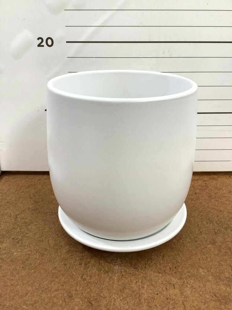 鉢カバー・植木鉢 オスト ボール マットホワイト 4号鉢用 #GREENPOT HO