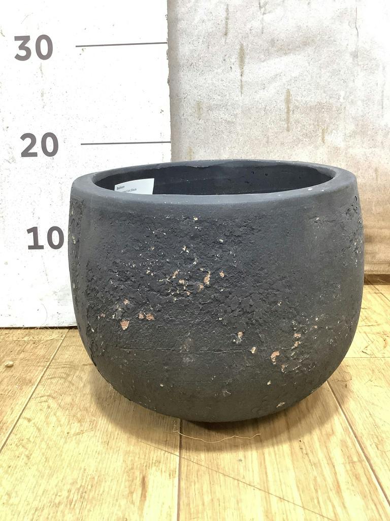 鉢カバー フリットバルーンアンティークブラック 5号鉢用 #GREENPOT EB