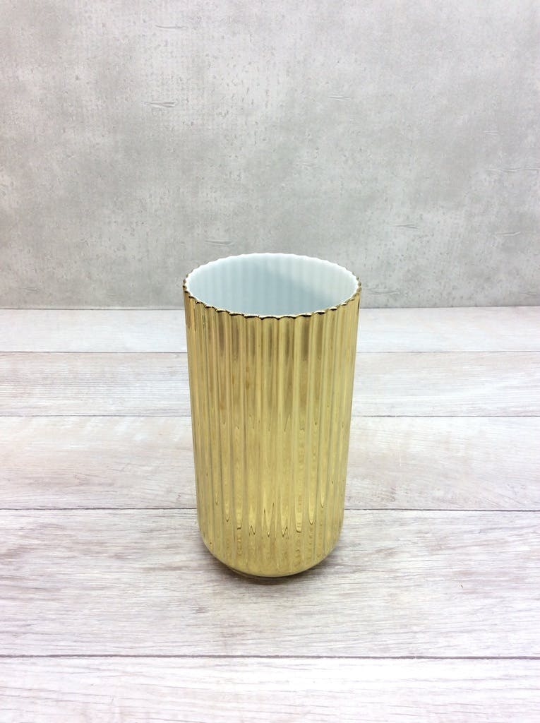 Lyngby Vase(リュンビューベース) H20cm グロッシーゴールド #Lyngby