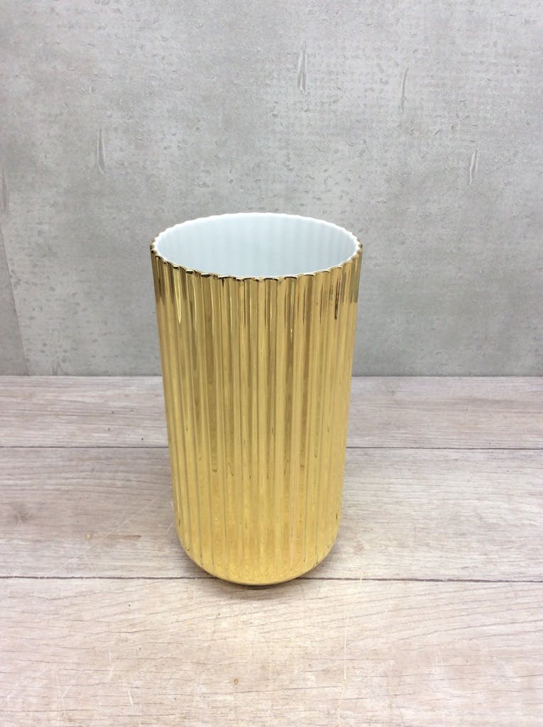 Lyngby Vase(リュンビューベース) H20cm グロッシーゴールド #Lyngby