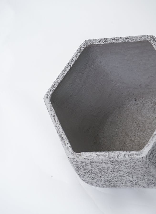 アクタスstem プランターカバー　Lサイズ　8号鉢　エコストーン　グレー アクタスstem プランターカバー Lサイズ（8号鉢）F1806 エコストーン