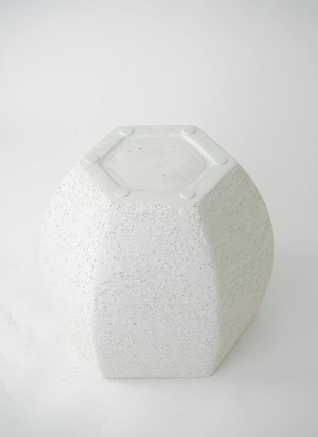 鉢カバー Eco Stone（エコストーン） ヘキサタイプ 8号鉢用 White