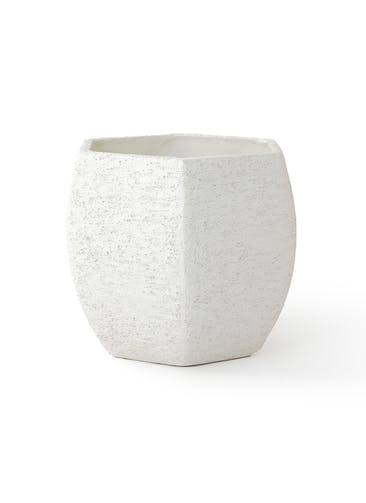 鉢カバー Eco Stone（エコストーン） ヘキサタイプ 8号鉢用 White # stem F1800