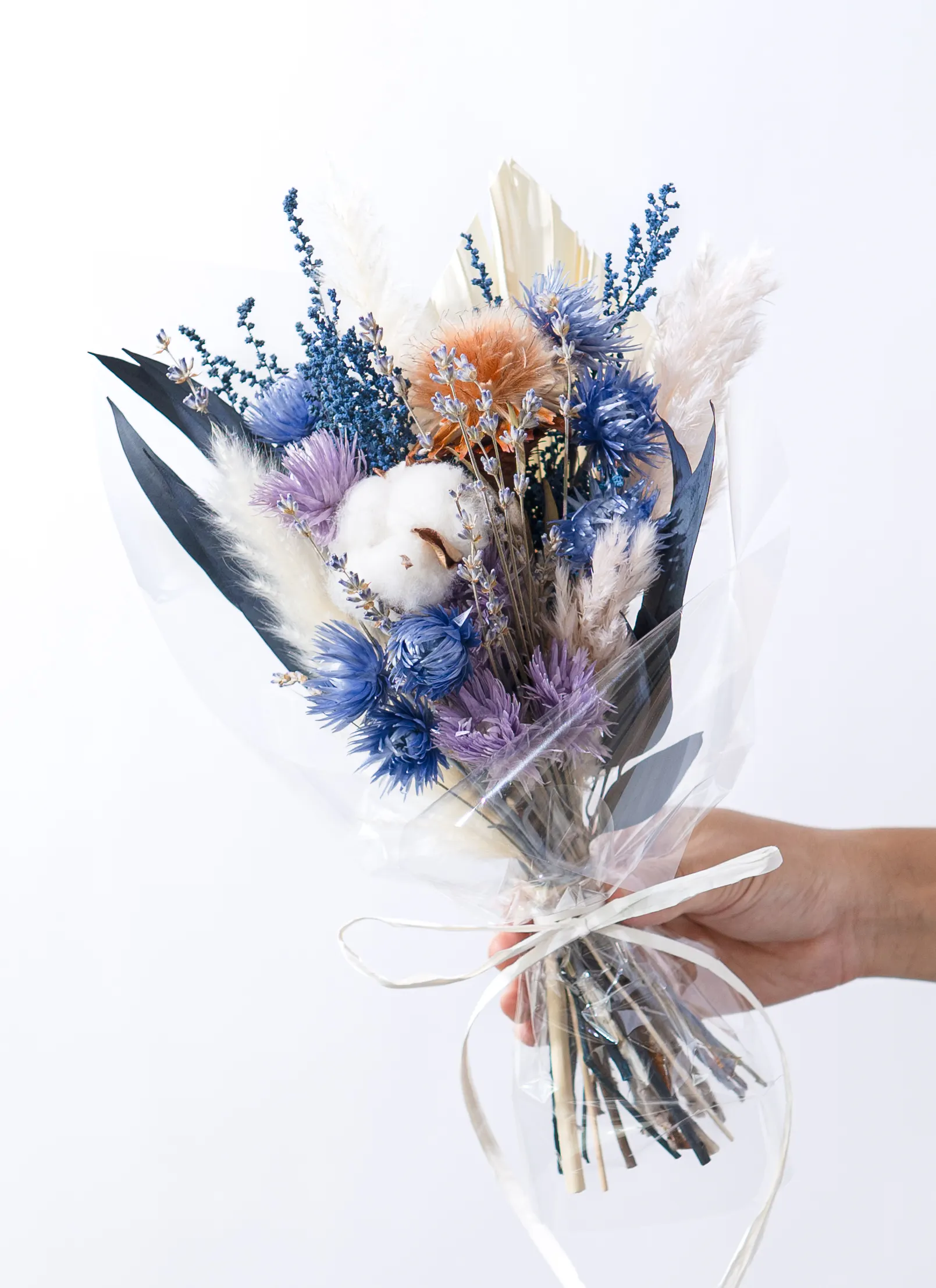 ドライフラワー ブーケスワッグ ブルーパープル系 S | ドライフラワー  