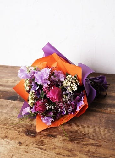 紫色 パープル の花束 花束ならhitohana ひとはな