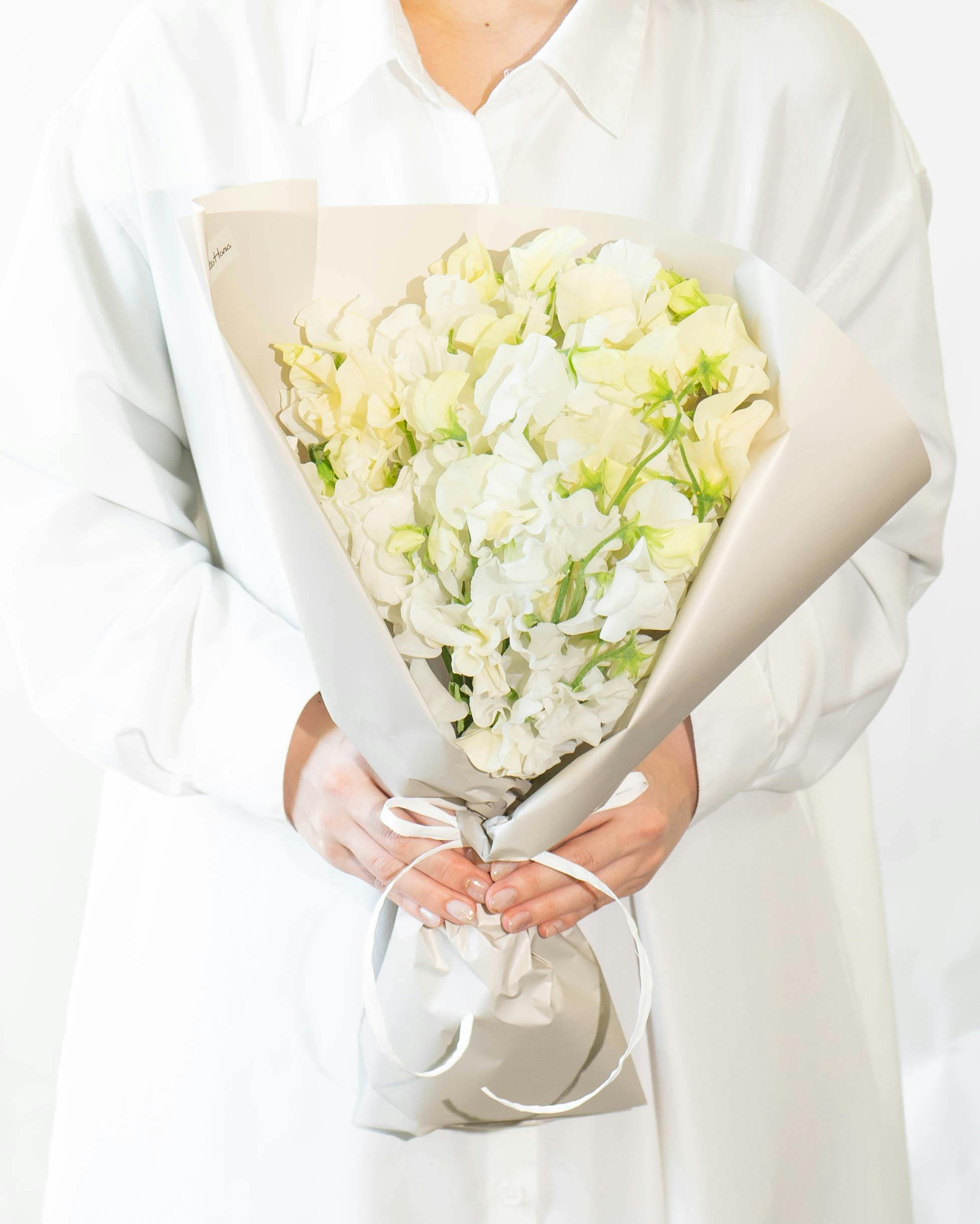 スイートピーの花束 | フラワーギフトならHitoHana（ひとはな）