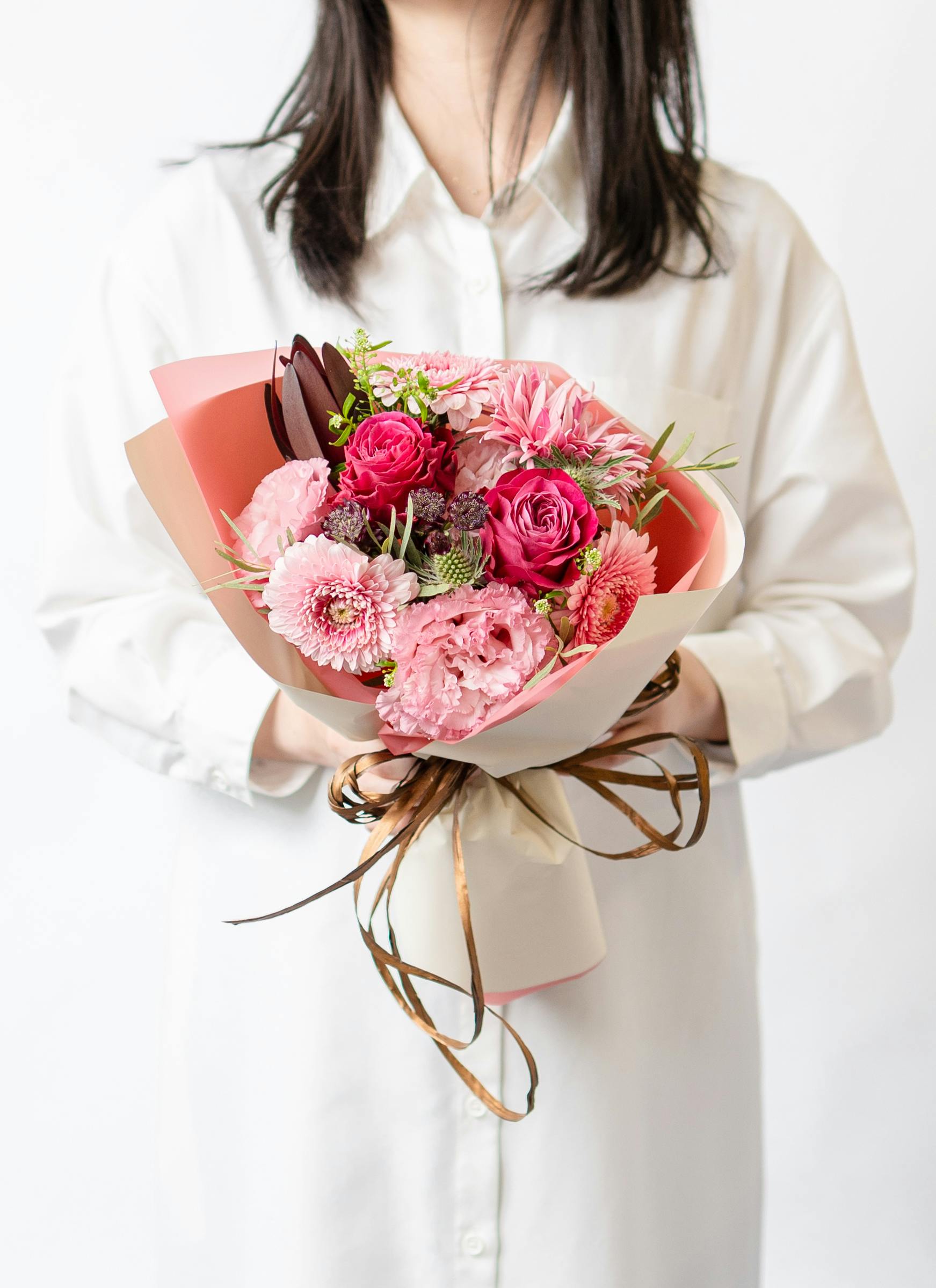 【misen2014 さま】* ornament ❀ 花束を持った女の子サリースコット