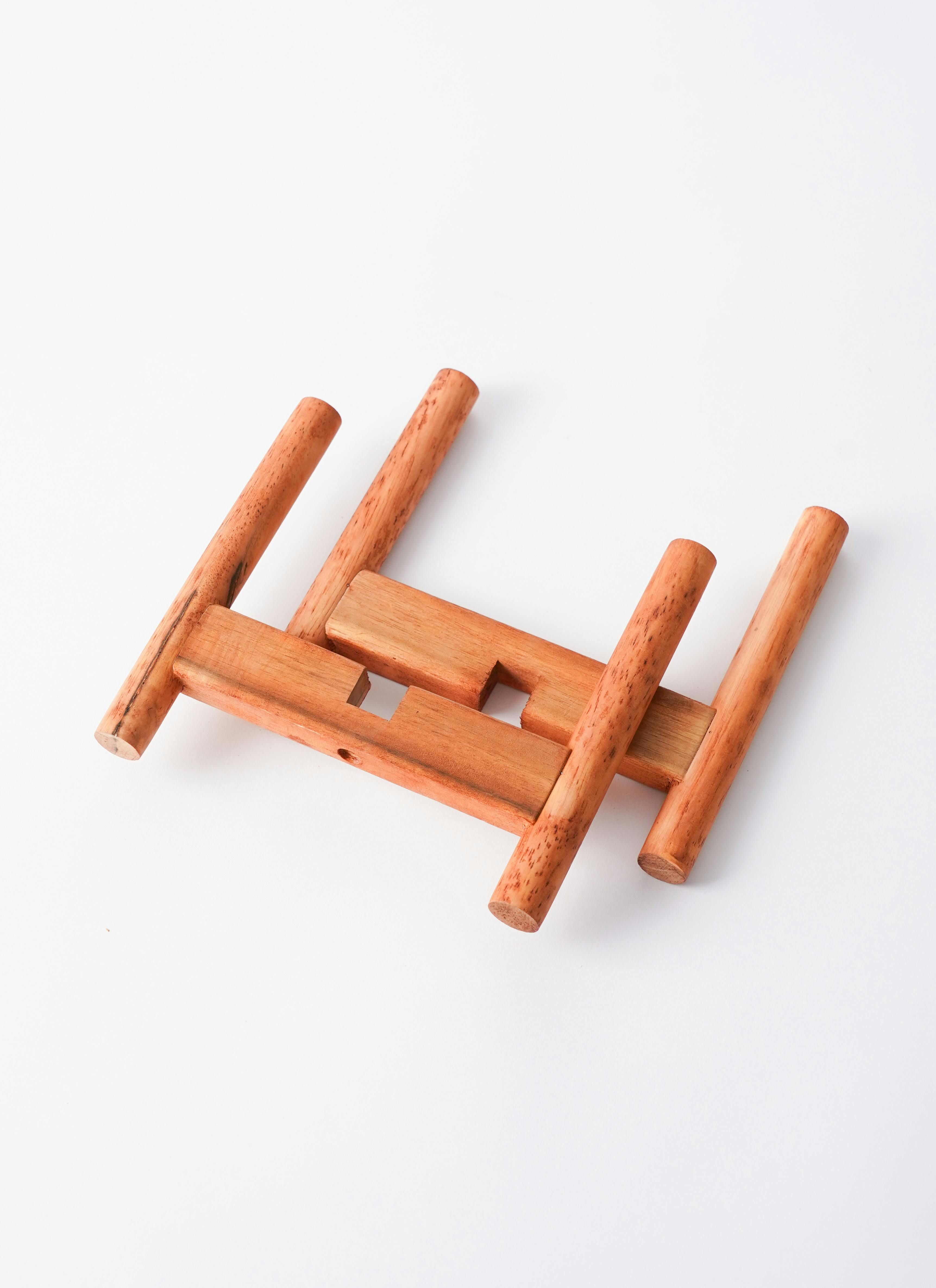 ももとなります 園芸 インテリア ポットスタンド ウッドスタンド ミドル 丸脚 30 2個