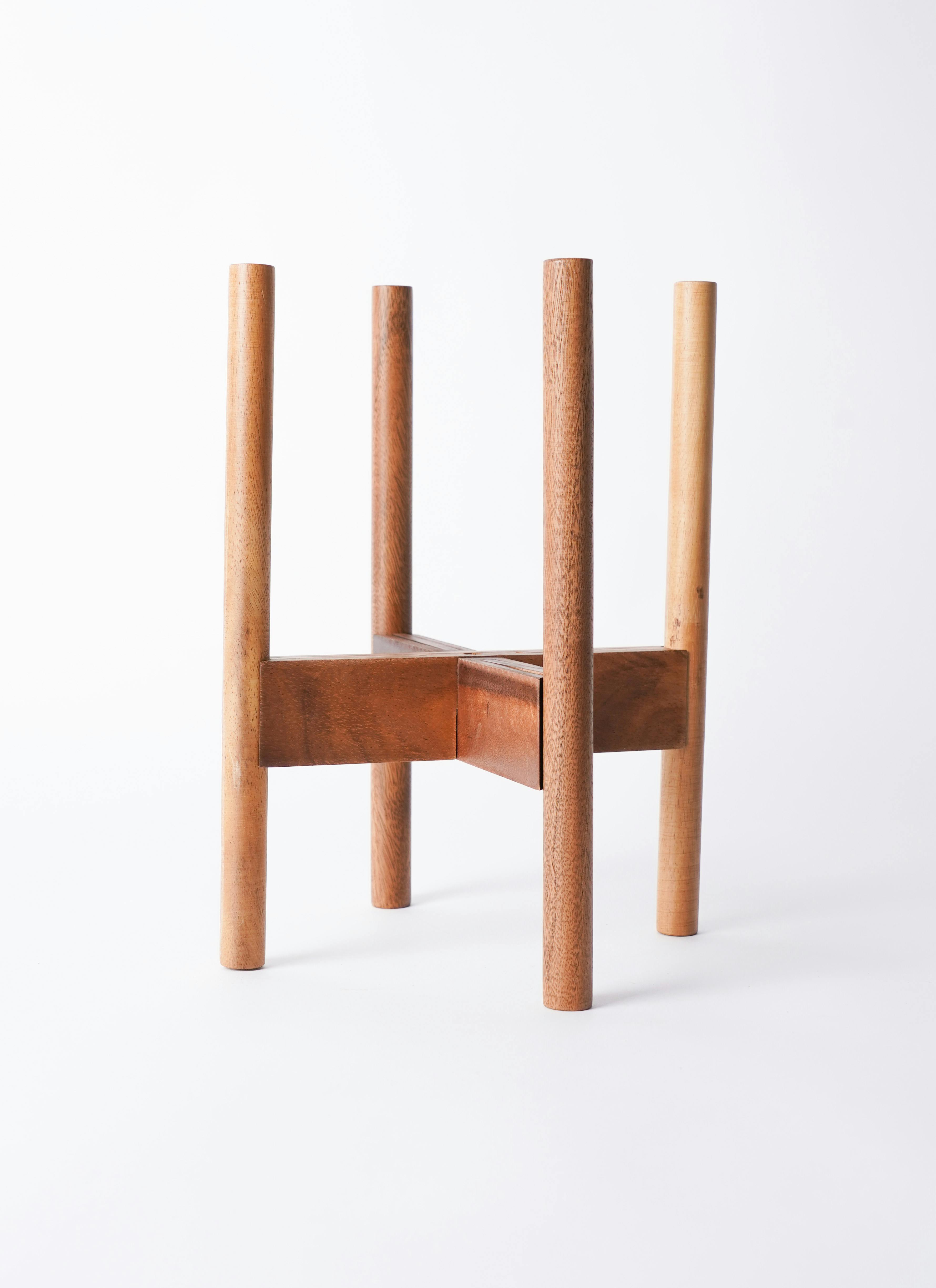 アジャスタブル ポットスタンド ウォルナット #AC-WS3W36E | 観葉植物