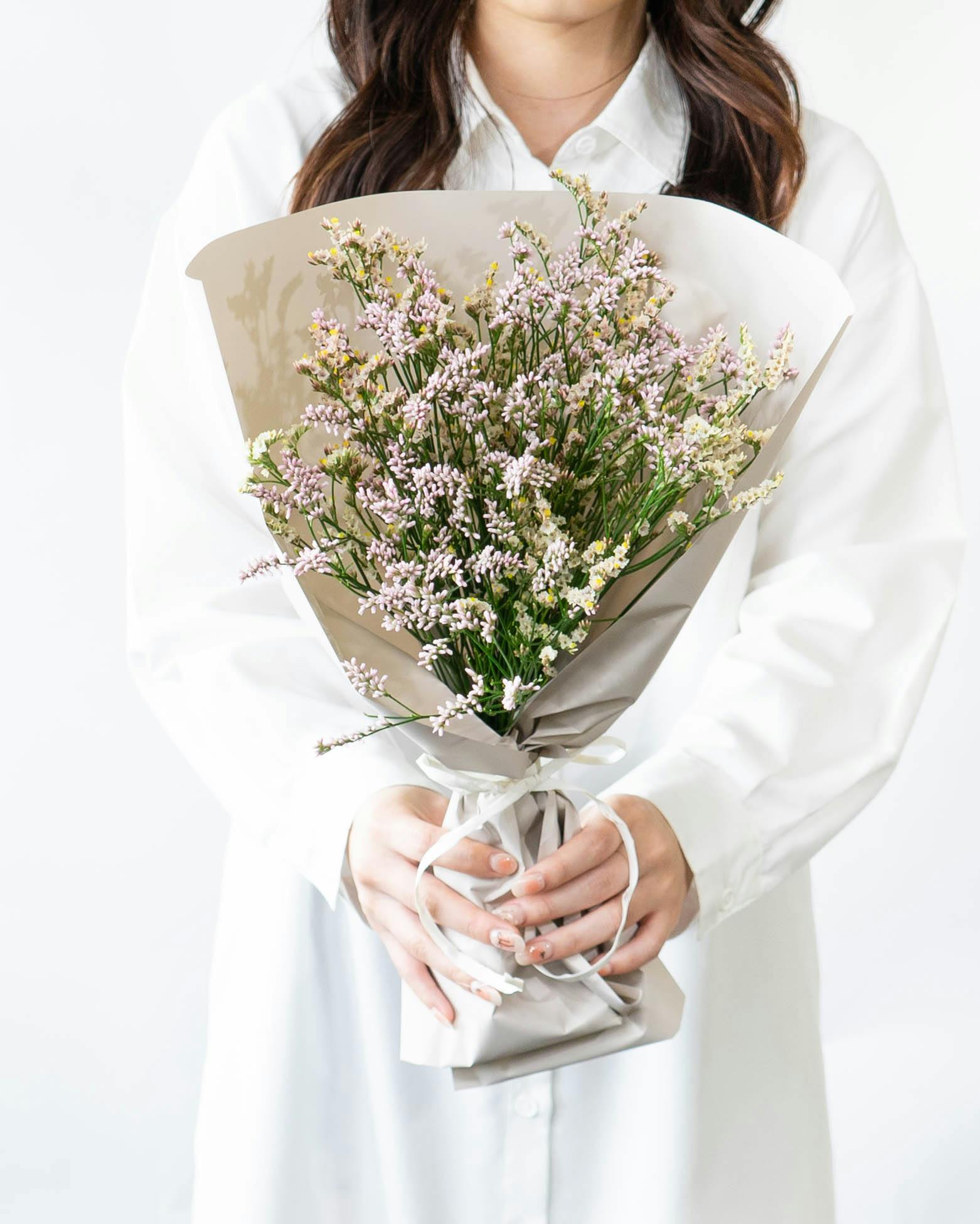 花　アートフラワーブーケ　オリエンタル　ハイブリット　ピンク　フラックス 花 アートフラワーブーケ オリエンタル ハイブリット ピンク