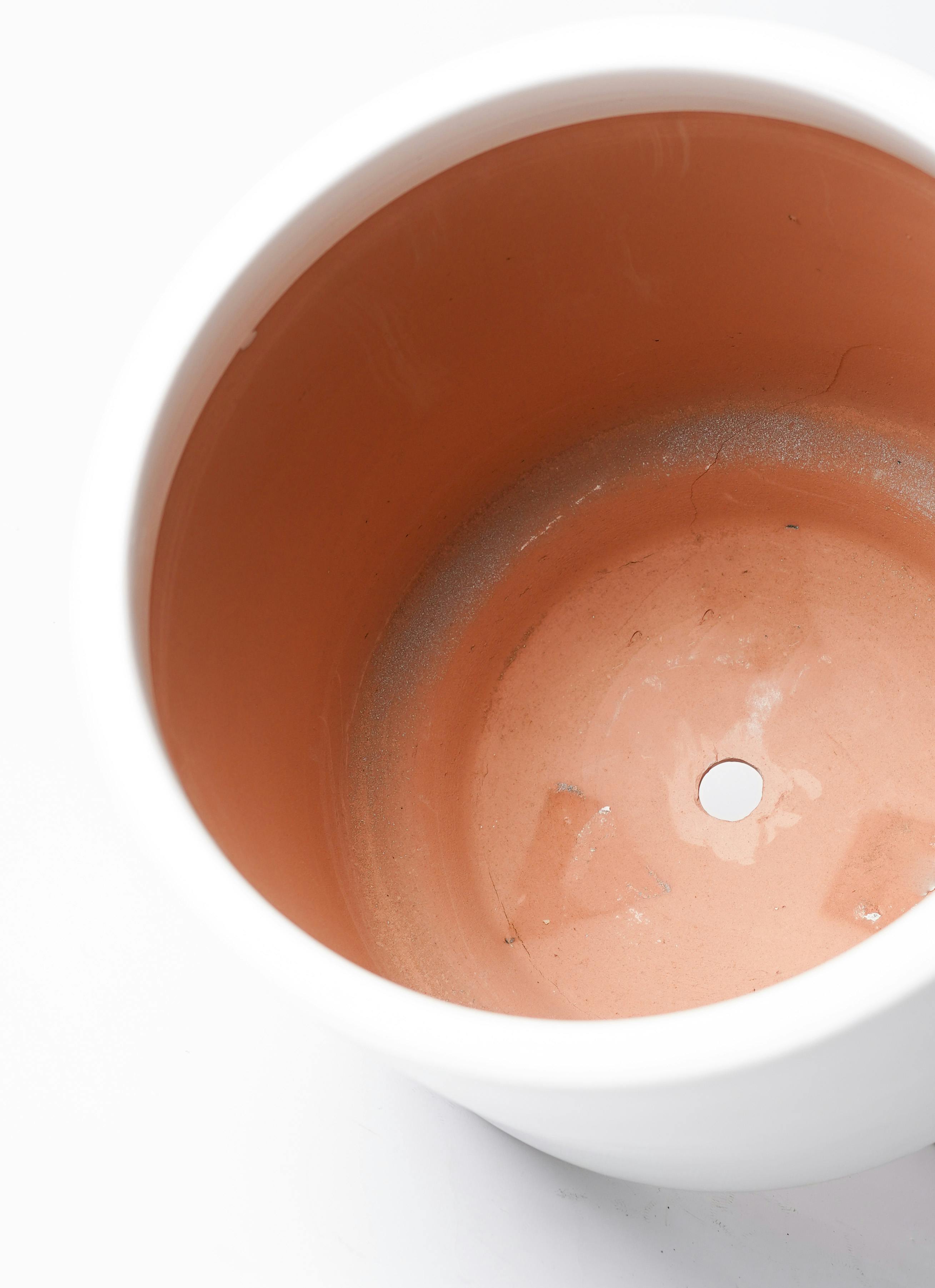 鉢カバー ビトロ エンデカ 10号鉢用 マット白釉 #KONTON VT