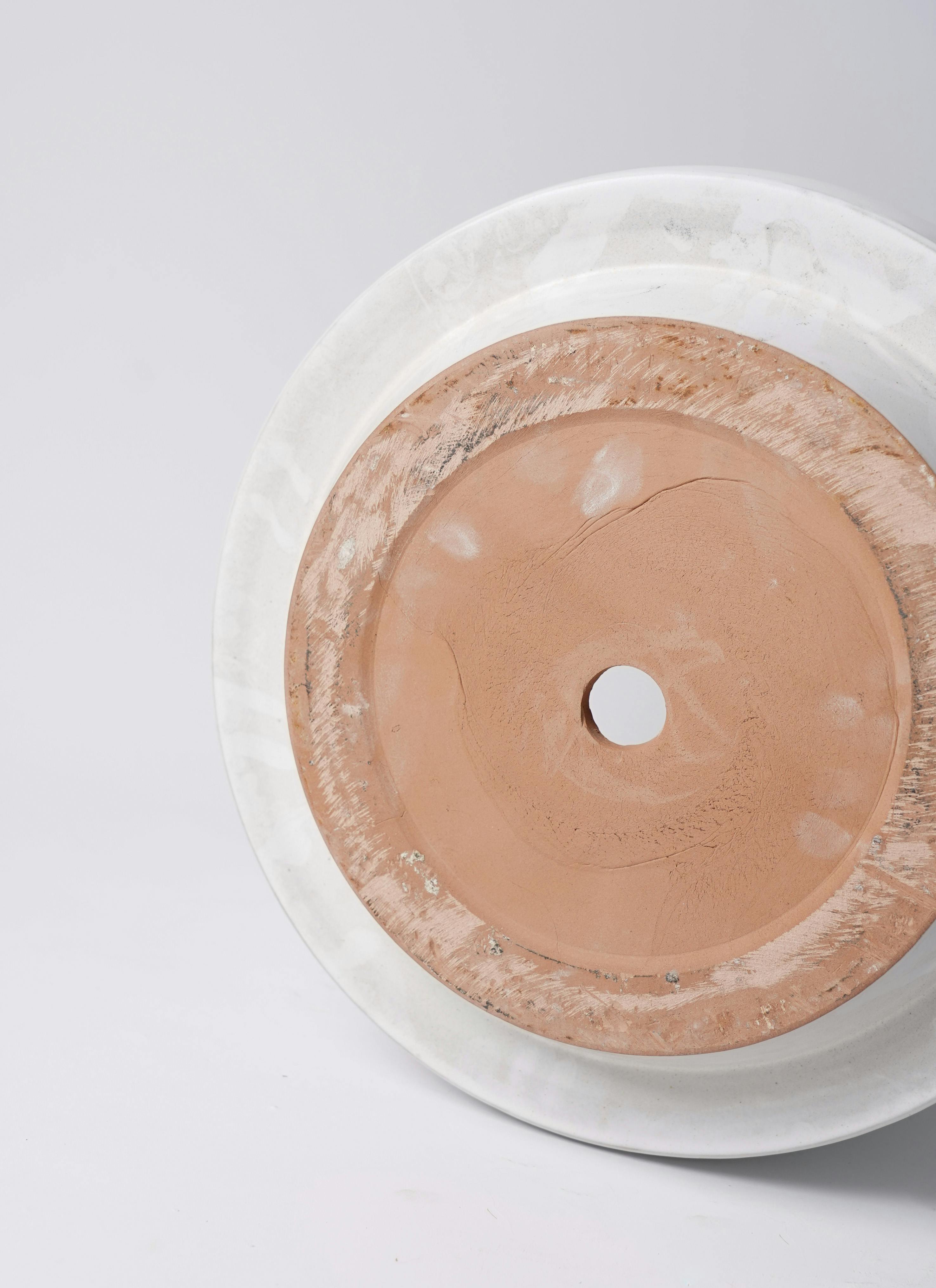 鉢カバー ビトロ エンデカ 10号鉢用 マット白釉 #KONTON VT