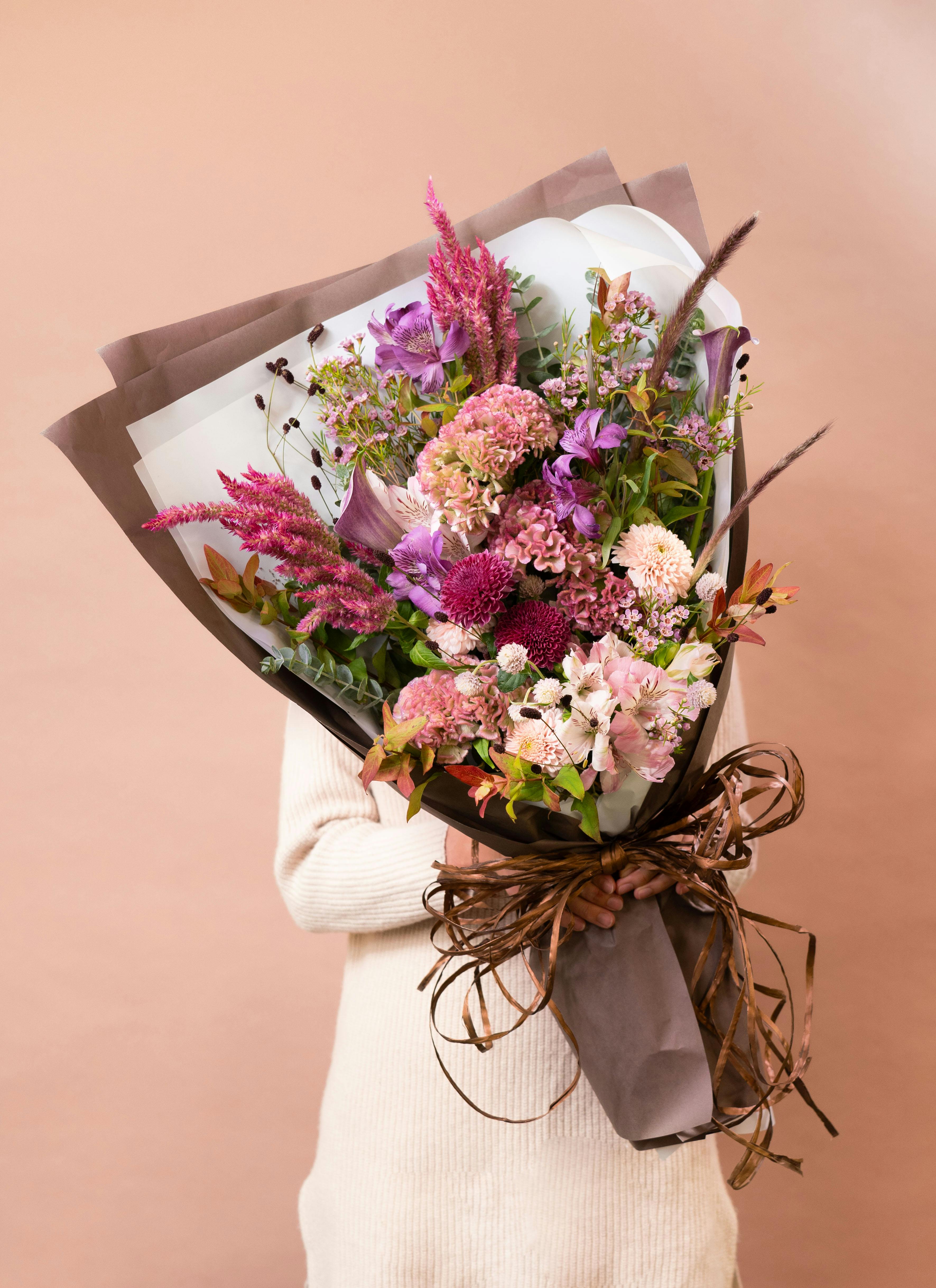 信州産　お花 生花】トルコキキョウ(ピンク) 品種おまかせ【40cm/長野県