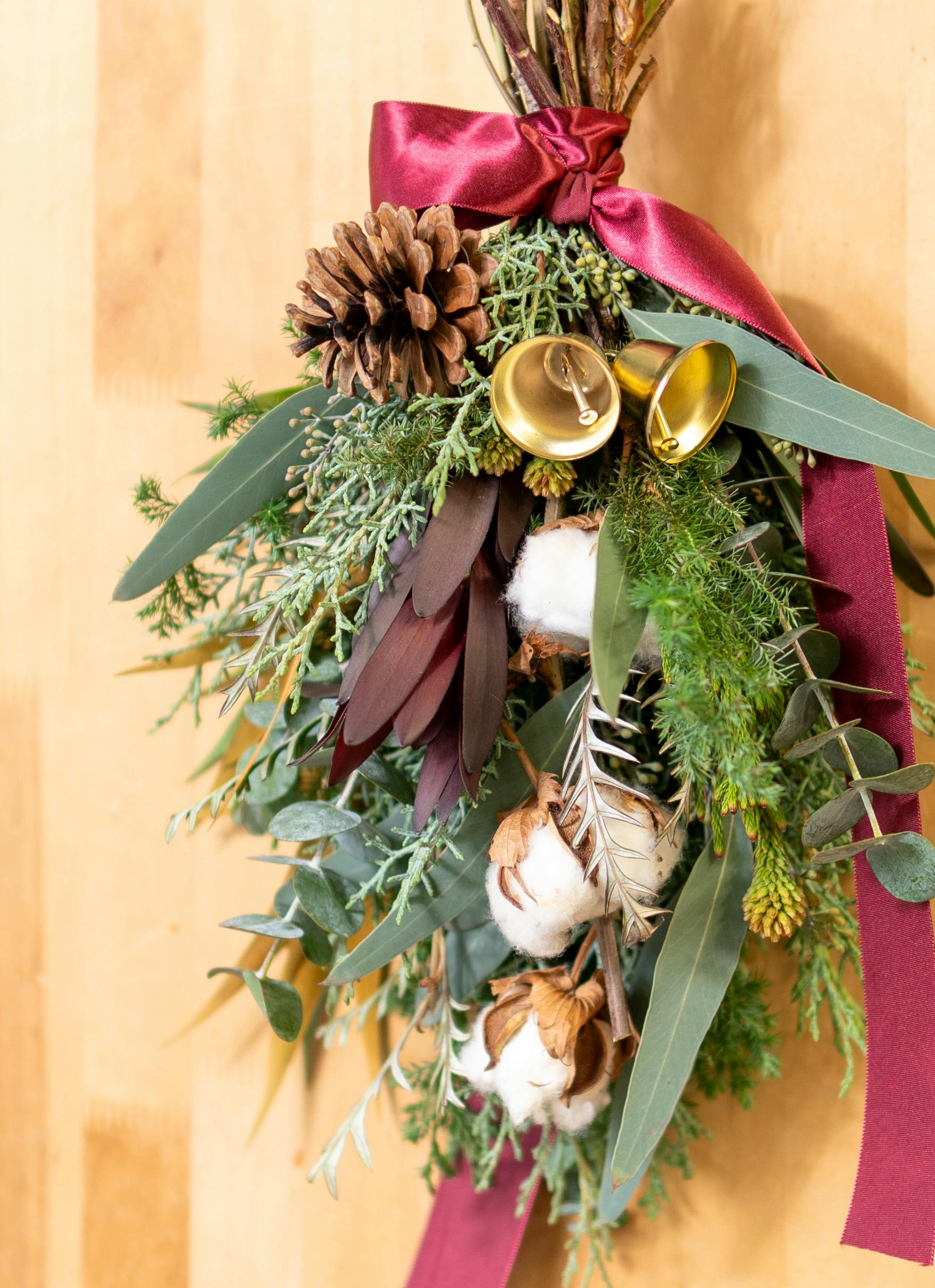 クリスマススワッグ てづくりのフレッシュスワッグ S | スワッグなら