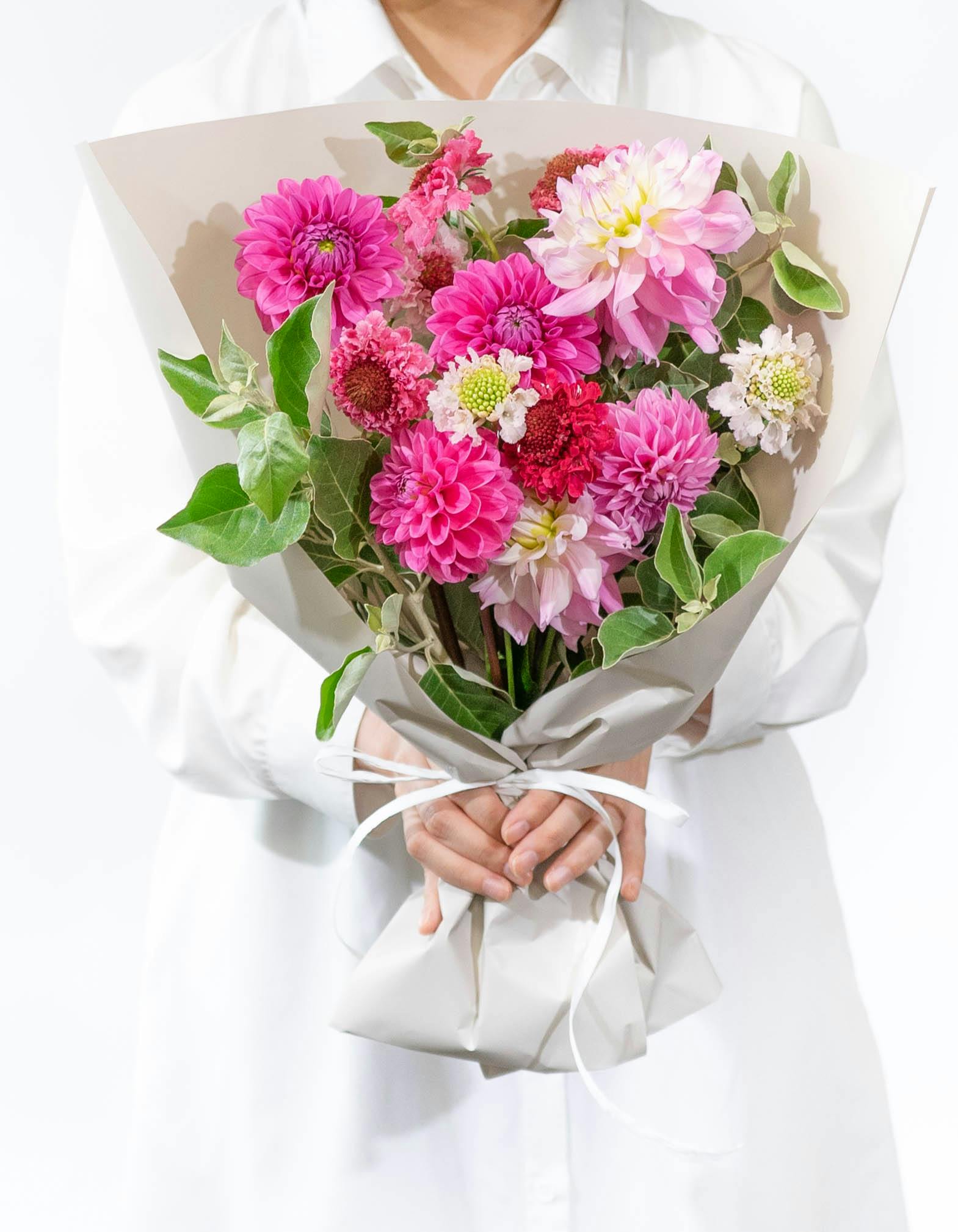 ちゃこ様ご確認用＊ビューティーダリアのブーケ＊お花 ダリアの花束・ブーケ | 花束ならHitoHana（ひとはな）