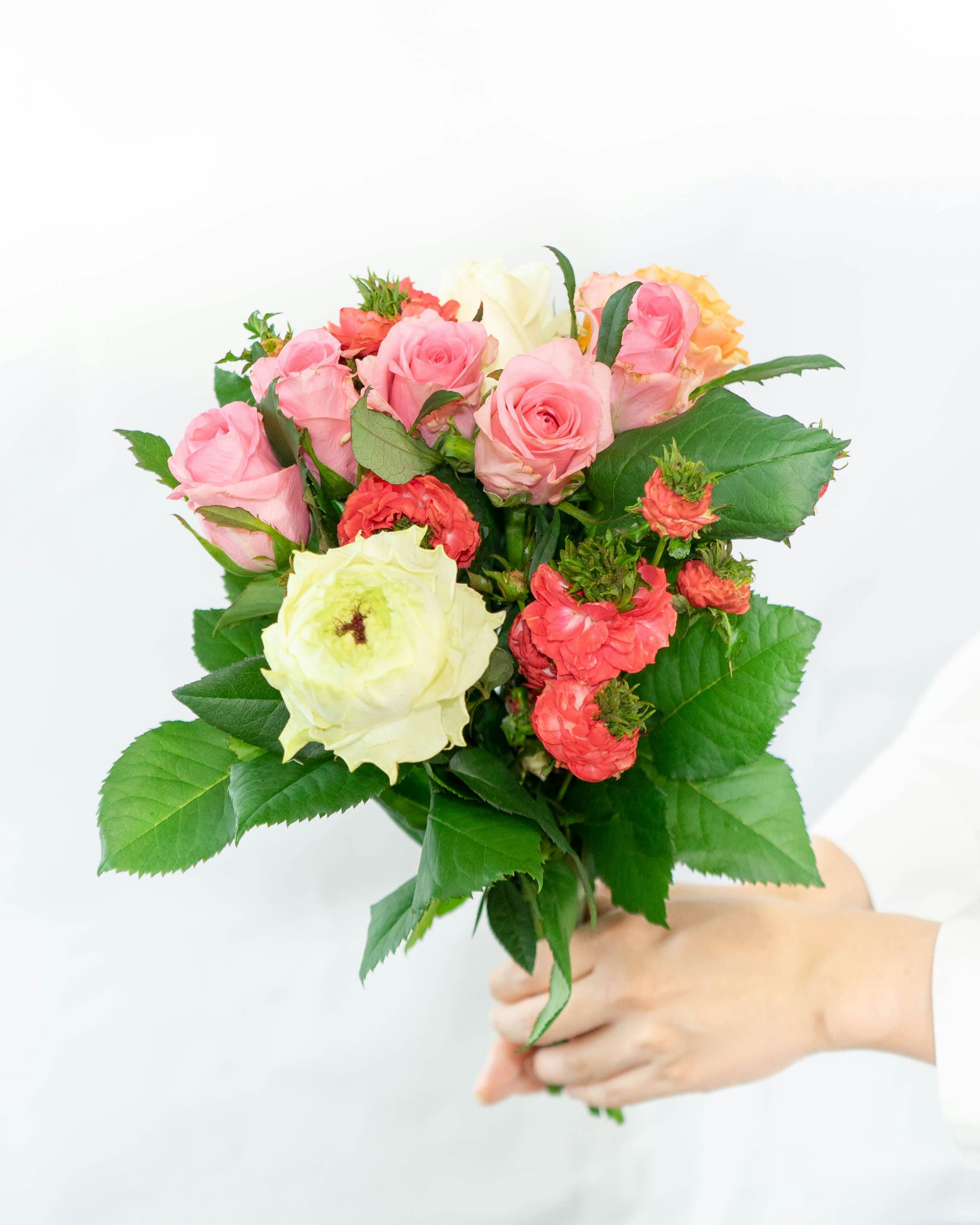 産地直送 バラ ご自宅用花束 おまかせ（10本入り）／愛知 榊原薔薇園
