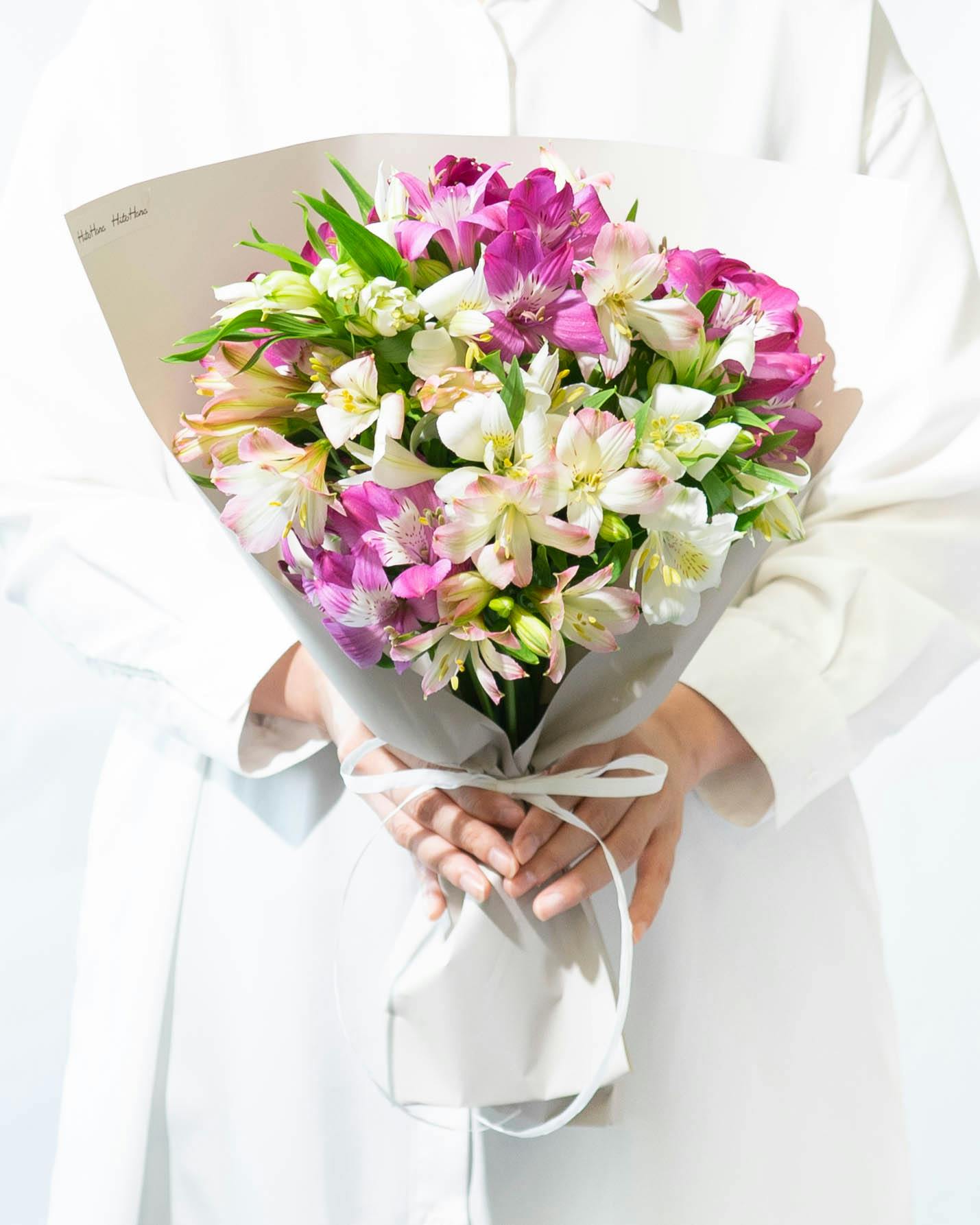 無地黄色2本 ・花柄　青　赤　緑　白　ピンク hanataba-b-8.jpg?fitin=720:720