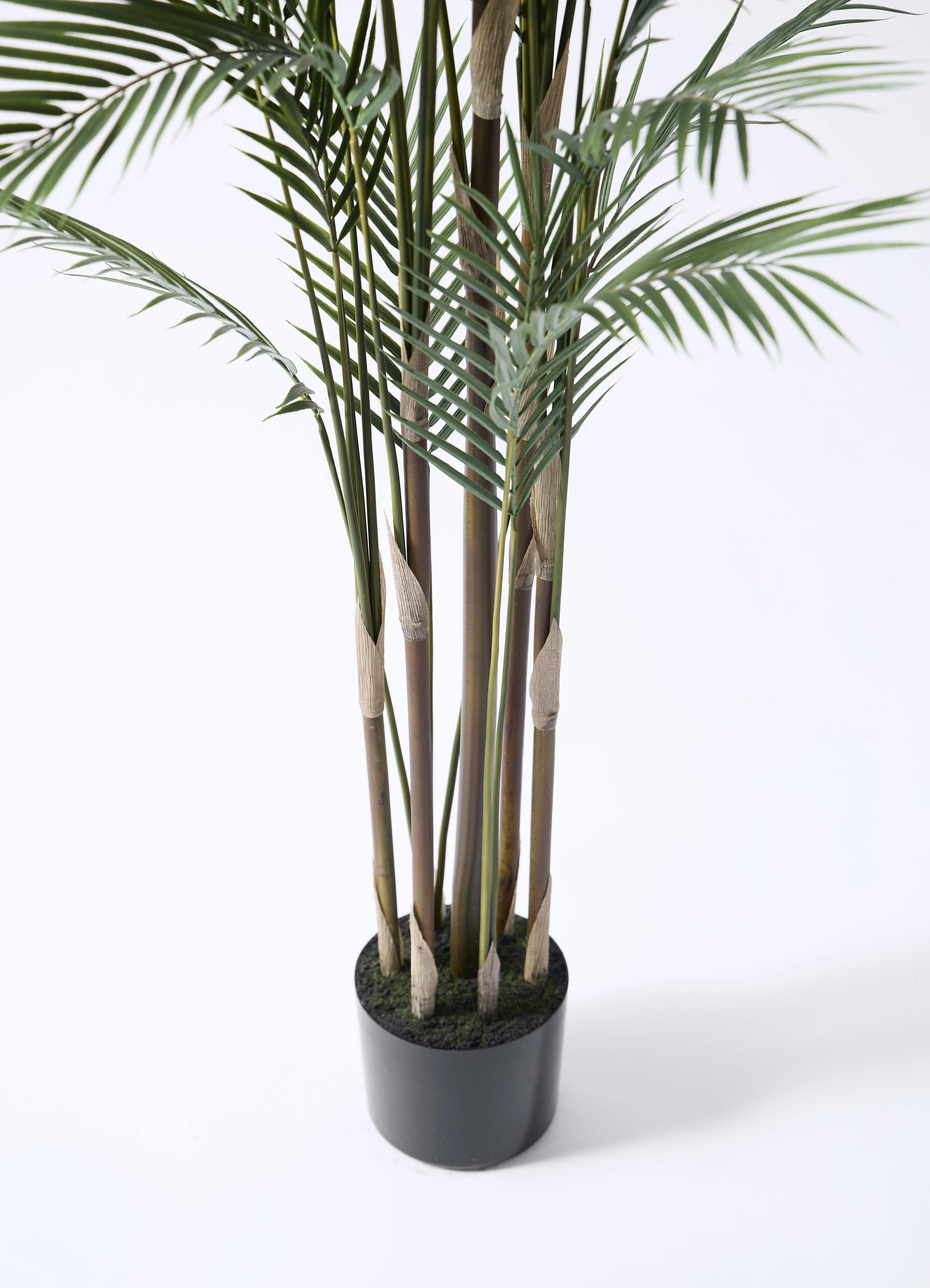 観葉植物【フェイクグリーン】アレカヤシ 185cm ファイバークレイ Gray