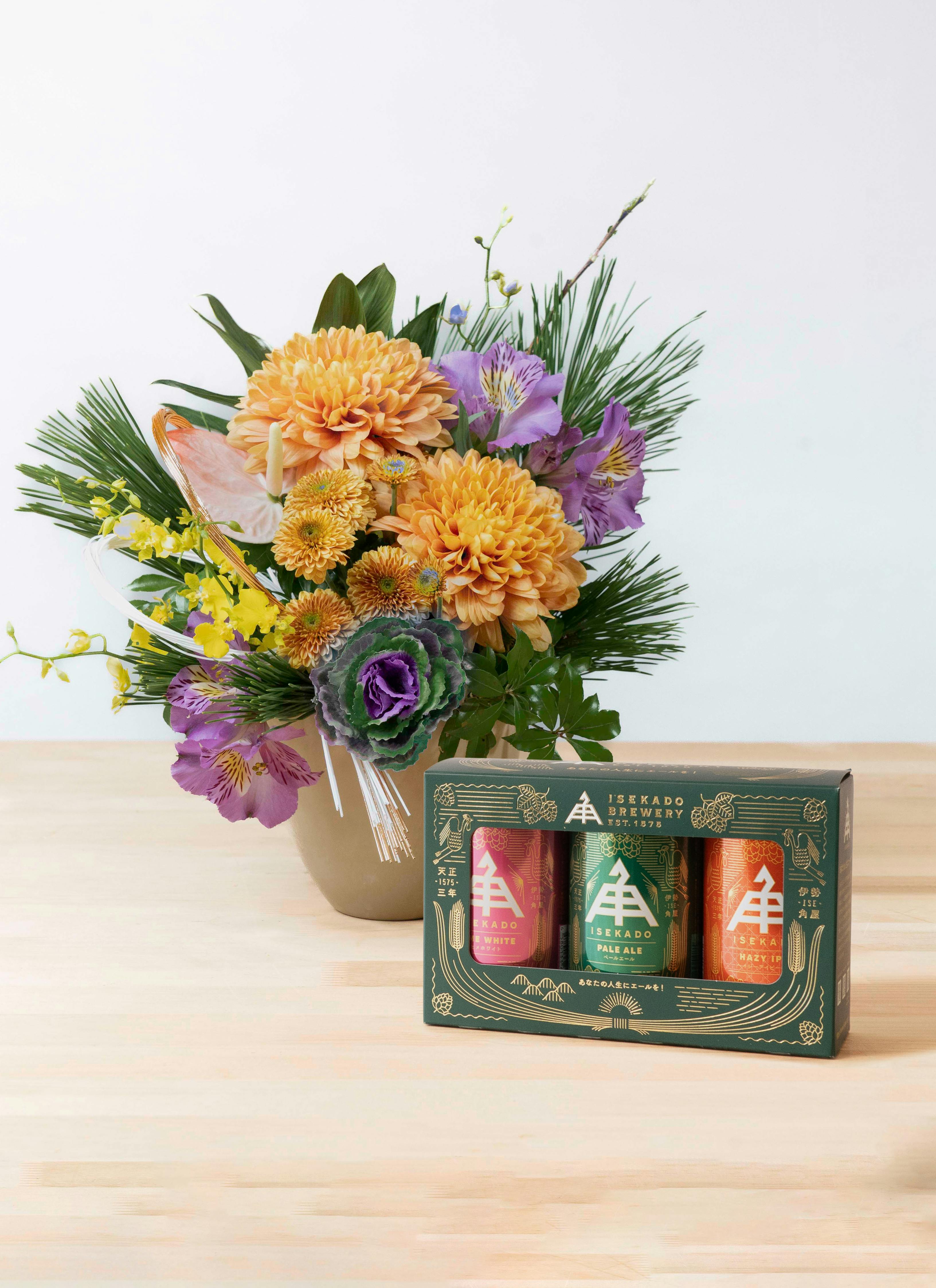 マム（菊）のアレンジメント | フラワーギフトならHitoHana（ひとはな）