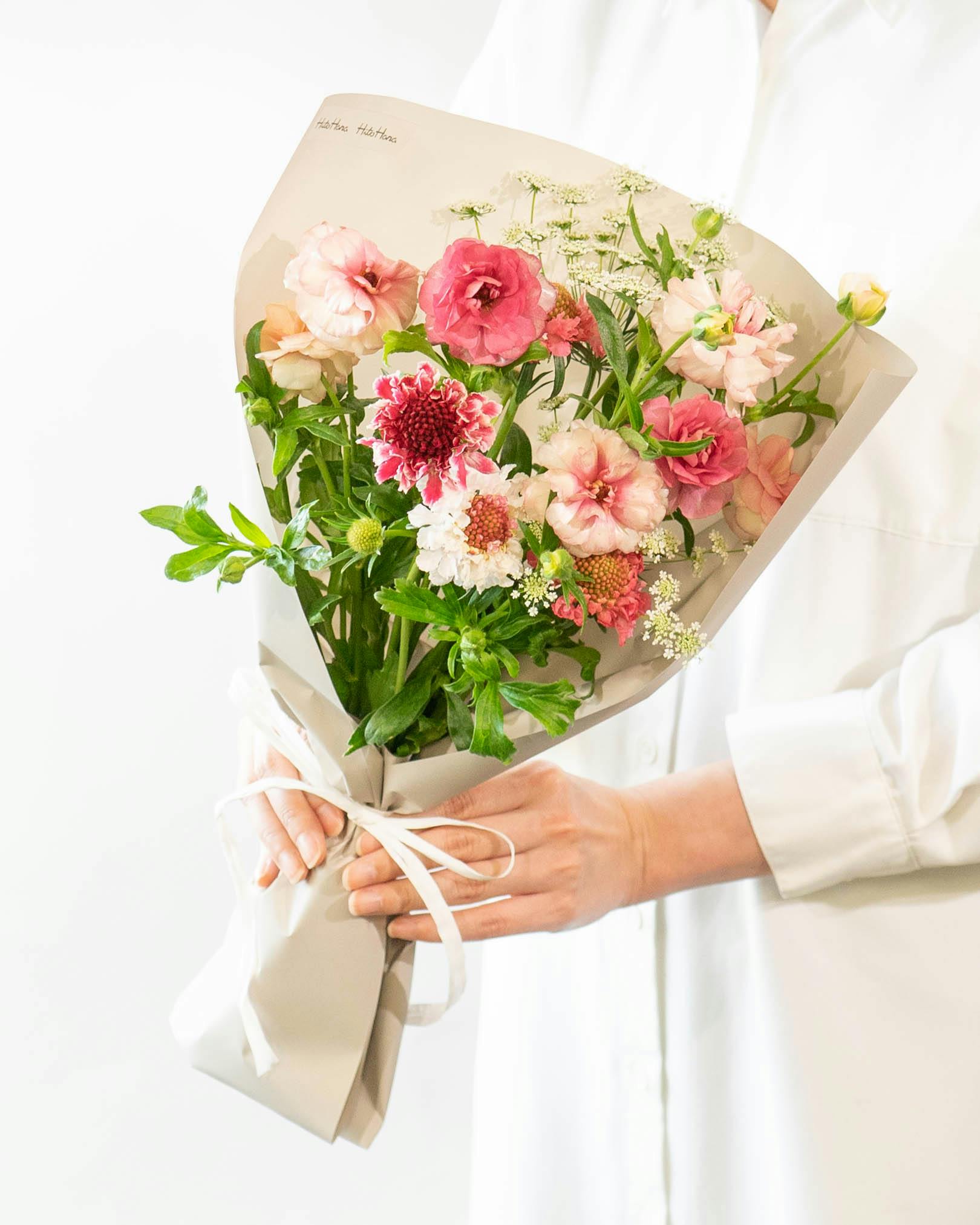 産地直送 ラナンキュラスラックス 草花 花束 ピンク Sサイズ／千葉