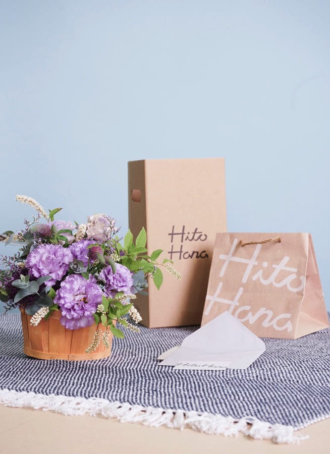 トルコキキョウ アレンジメント 紫 SS ラウンドバスケット  