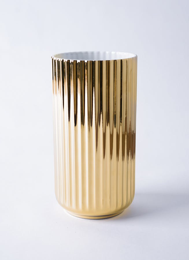 Lyngby Vase(リュンビューベース) H20cm グロッシーゴールド #Lyngby