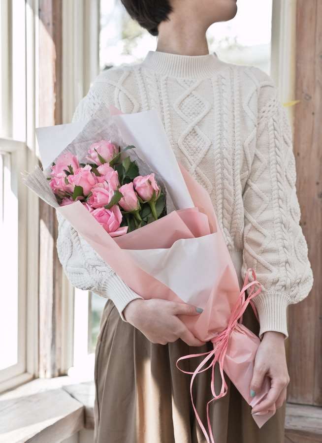 バラ 花束 ピンク S 12本入 花束ならhitohana ひとはな バラ 花束 ピンク S 12本入 花束ならhitohana ひとはな