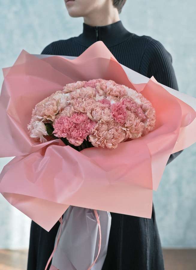 カーネーション 花束 ピンク L ラウンドブーケ 花束ならhitohana ひとはな カーネーション 花束 ピンク L ラウンドブーケ 花束ならhitohana ひとはな