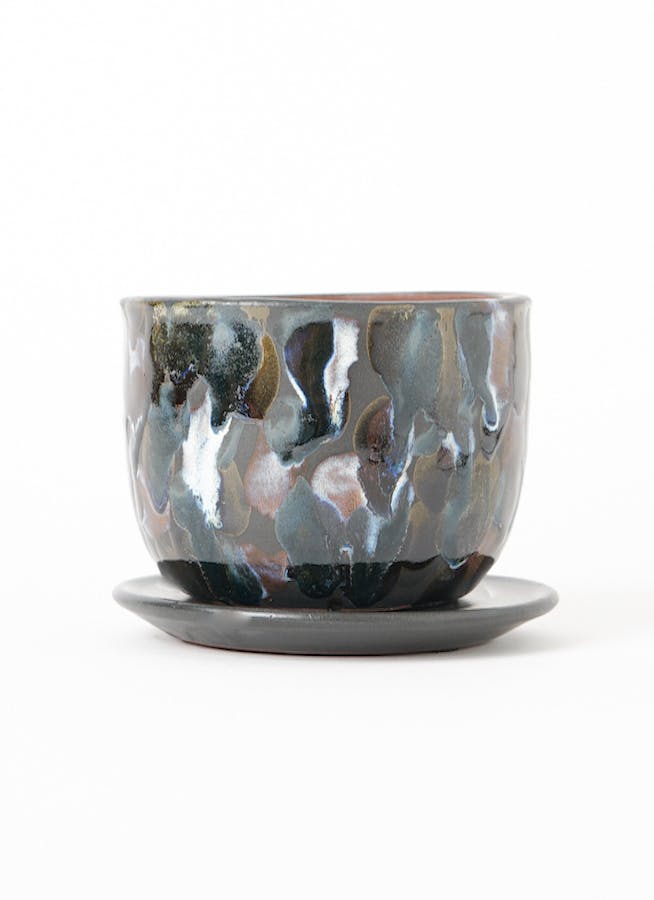 鉢カバー 植木鉢 ユーリア 12 K 3号鉢用 ブラック Farm 鉢カバー 植木鉢ならhitohana ひとはな