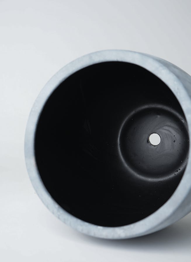 鉢カバー・植木鉢 アイルエッグ 6号鉢用 ブラック #GREENPOT YJ-1121BK