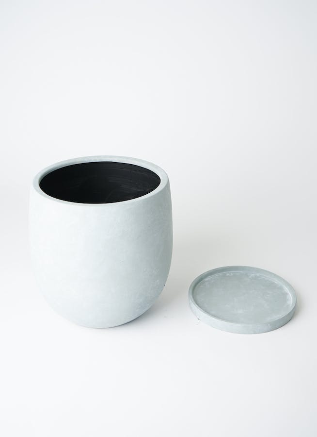 鉢カバー・植木鉢 アイルエッグ 7号鉢用 グレー #GREENPOT YJ-1126GY