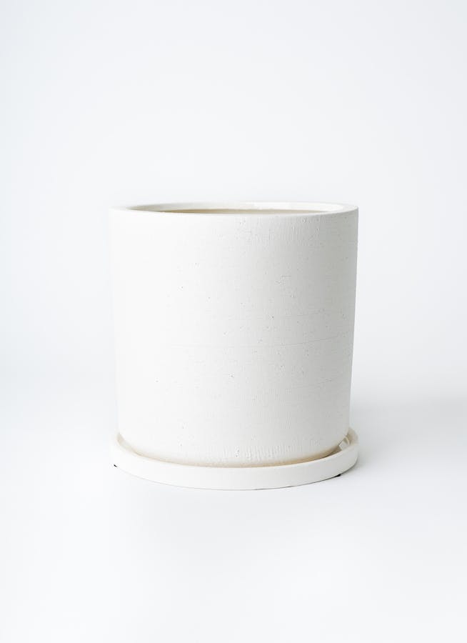 鉢カバー・植木鉢 ストーンウェア セラミック シリンダーポット 6号鉢用 #stem White C1301 | 鉢カバー ・植木鉢ならHitoHana(ひとはな)