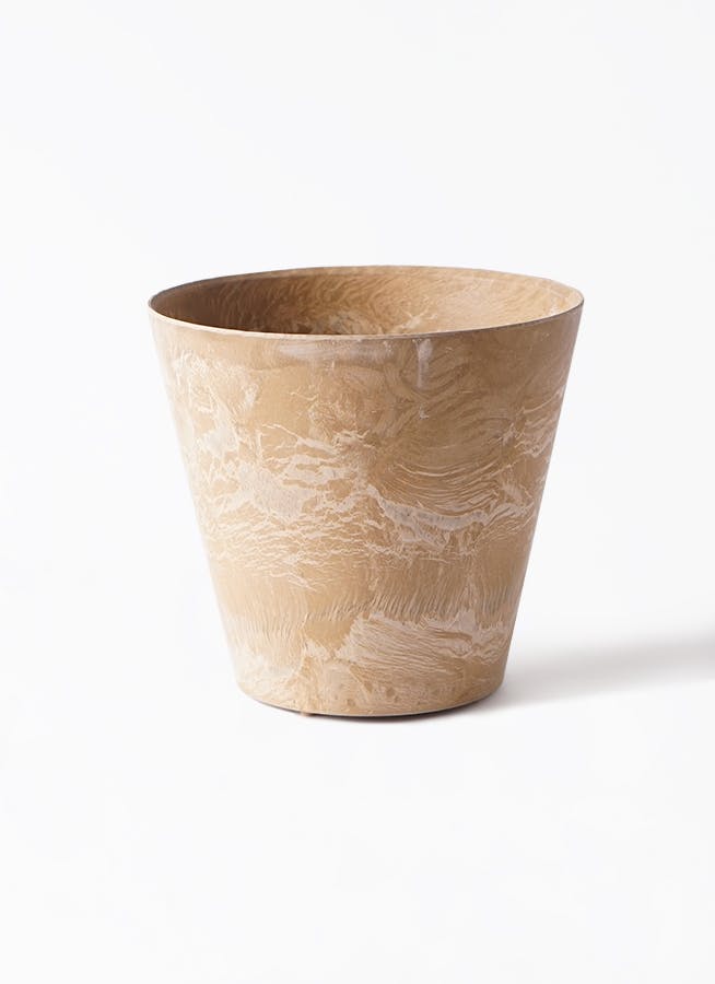 鉢カバー アートストーン 4号鉢用 ラウンドベージュ #GREENPOT AS