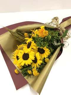 産地直送 ひまわり花束 サンリッチアップミックス S（7本入り
