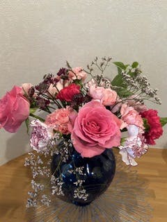 産地直送 カーネーション花束 ブルーミックス咲き（20本入り