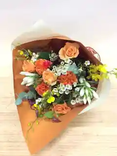 バラ 30本ブーケ オレンジ | 花束ならHitoHana(ひとはな)