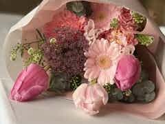 産地直送 ラナンキュラスラックス 花束 ピンク・ホワイト／岩手 三浦