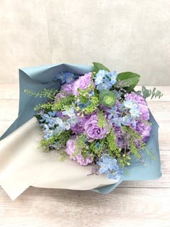 大きめバレッタ「トルコキキョウブーケ」他1点 大きめバレッタ「気品〜summer bouquet」〜桔梗・トルコキキョウ